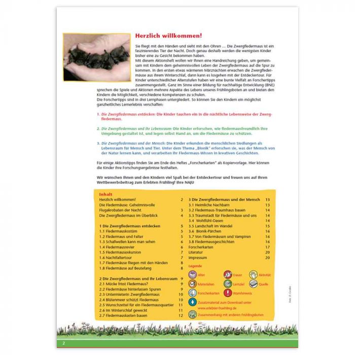 Erlebter Frühling - Aktionsheft Zwergfledermaus